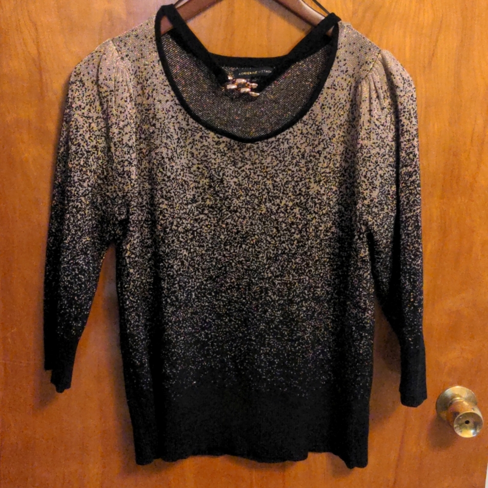 Gold to black sparkle top